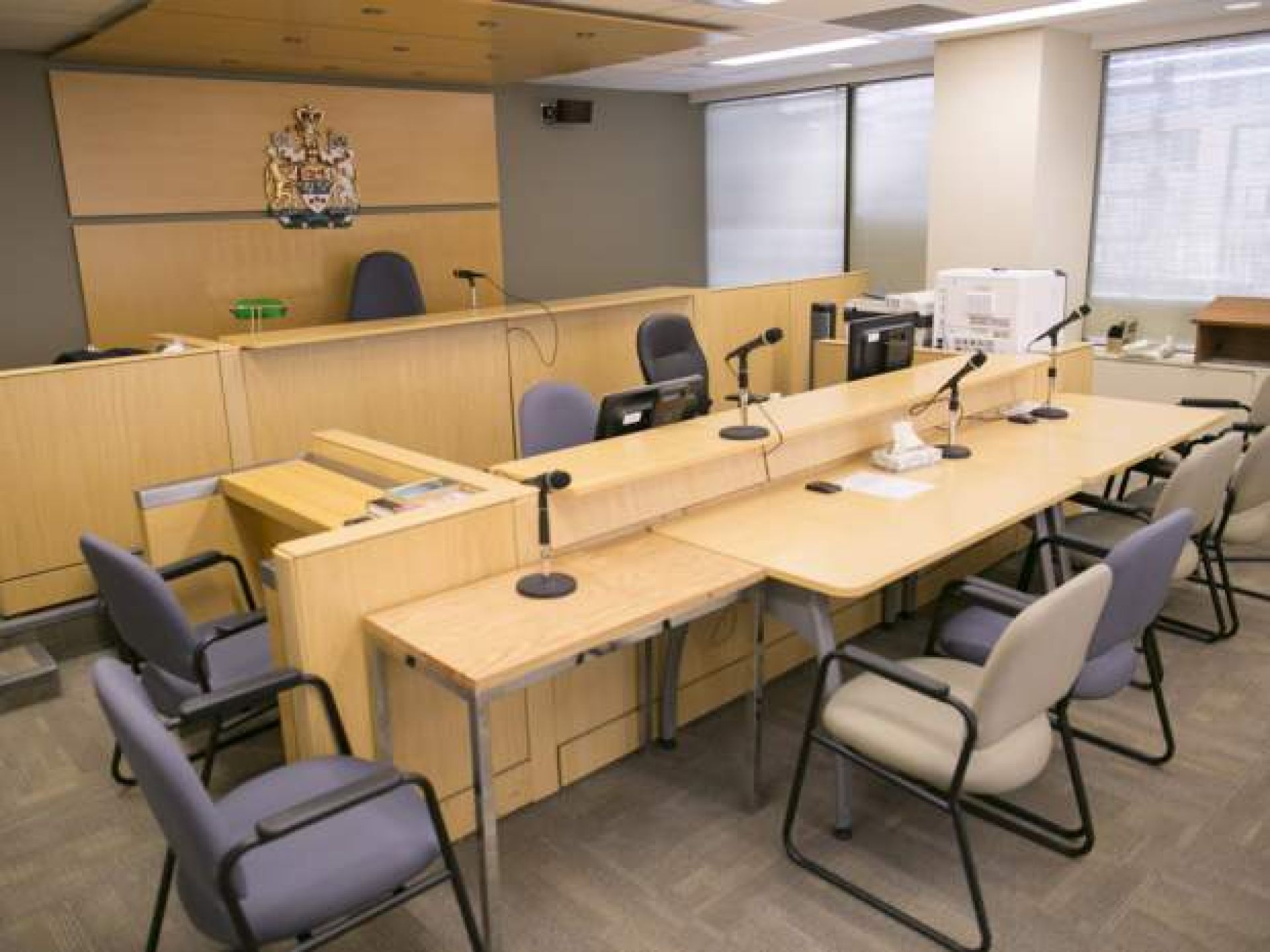 photograph showing the inside a of a typical family court