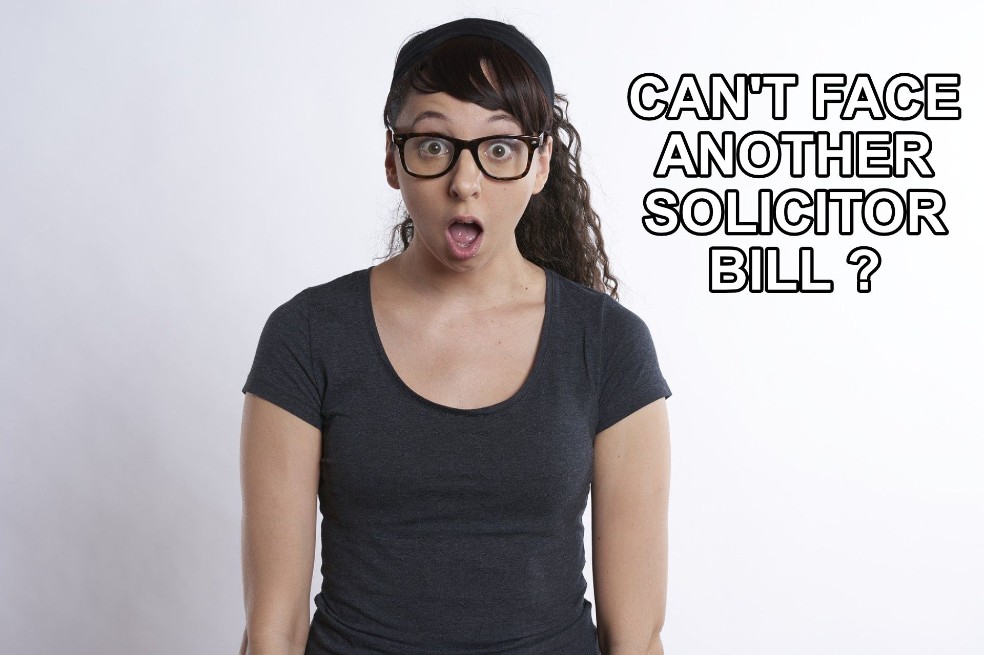 woman expresses shock at her large family law legal bill from her solicitor